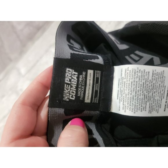 NIKE PRO COMBAT BLACK Padded Compression Shorts Basketball Men's 3XL Poly Spandx - Picture 7 of 9